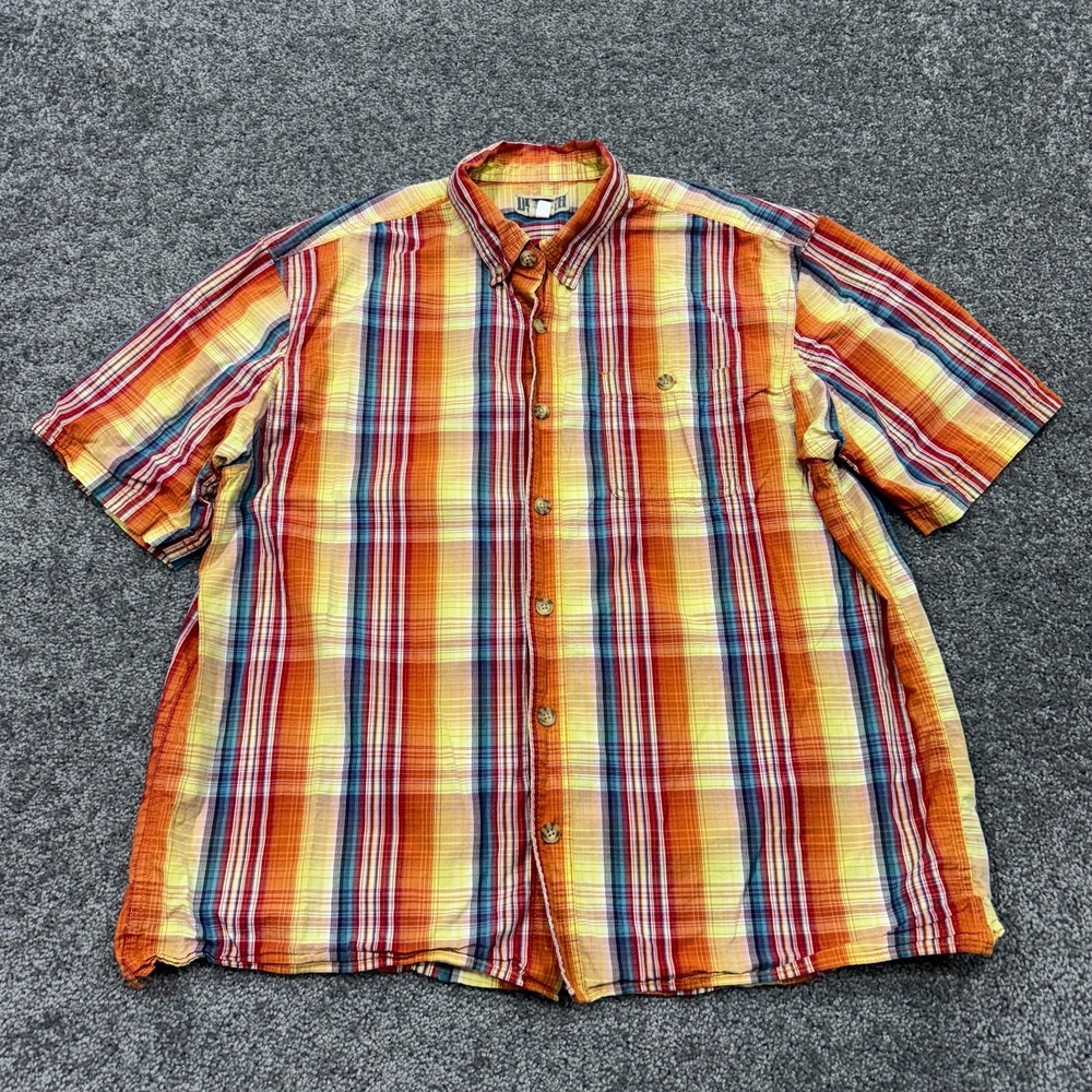 Duluth Shirt Mens XL Multicolored Short Sleeve Button Down Outdoor Work Casual